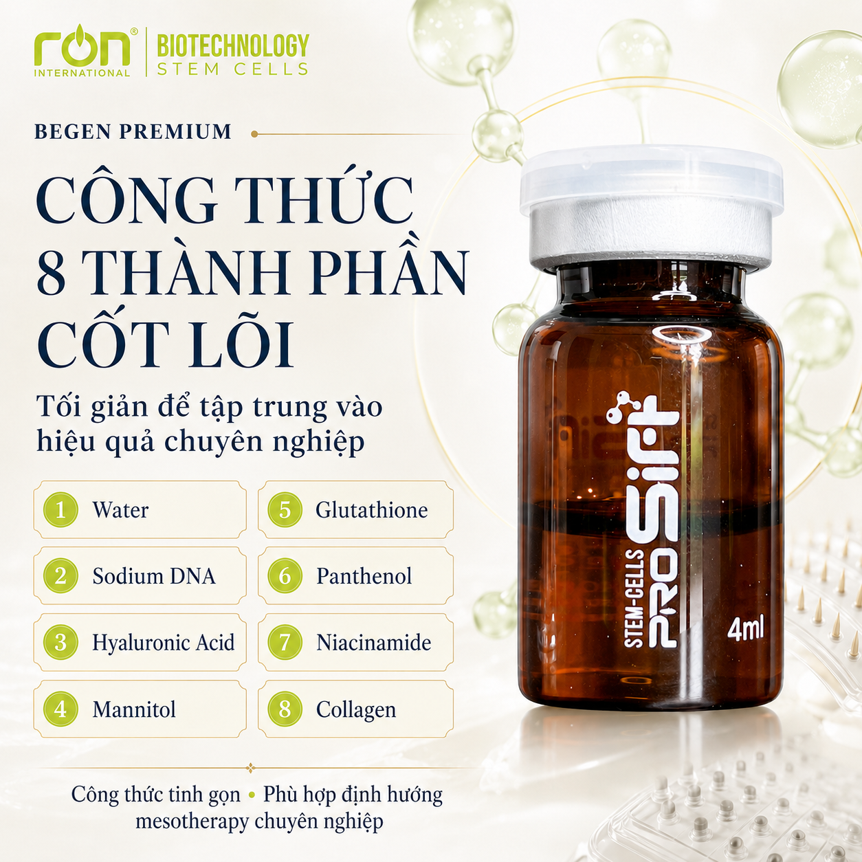 PROSIRT/ Tế Bào Gốc Điều Trị Sắc Tố, Trẻ Hóa, Trắng Da, Căng Bóng 4ml/lọ